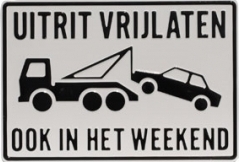 Productafbeelding Uitrit Vrijhouden Bord large