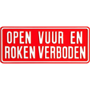 Productafbeelding Open Vuur En Roken Verboden Bord large
