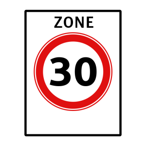 Productafbeelding Snelheidsbord 30 km zone large