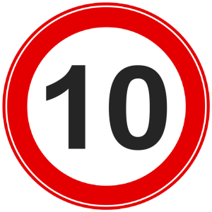 Productafbeelding Snelheidsbord 10 km large