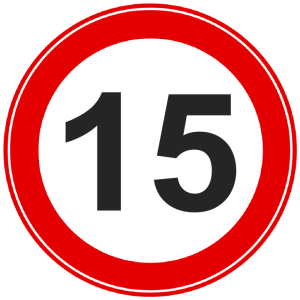 Productafbeelding Snelheidsbord 15 km large