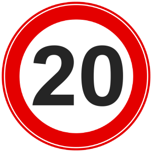 Productafbeelding Snelheidsbord 20 km large
