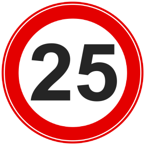 Productafbeelding Snelheidsbord 25 km large