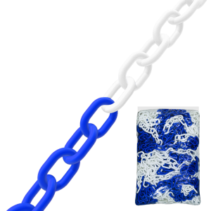 Productafbeelding Afzetketting blauw wit 25 mtr large
