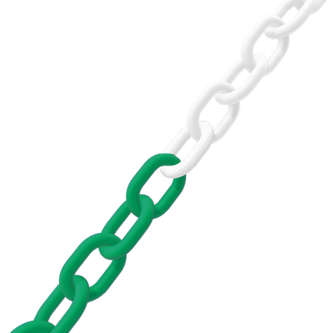 Productafbeelding Afzetketting groen wit 25 mtr small 1